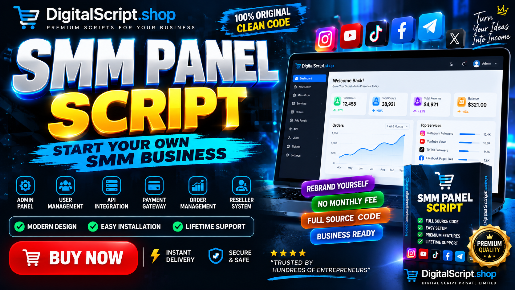 SMM Panel Script – Powerful & Professional SMM Panel Software